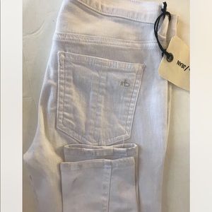 New Rag & Bone Store Exclusive Black White Jeans Women Denim Super Skinny 25 USA